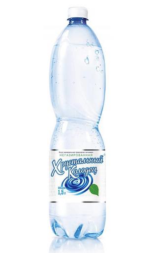 Питьевая минеральная вода «Хрустальный колодец» негазированная 1,5 л, опт фото 1