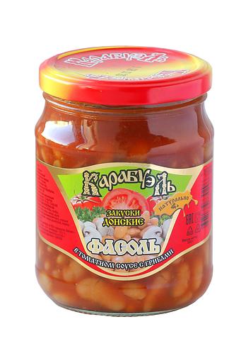 Фасоль в томатном соусе с грибами Карабуэль 520 г ТВИСТ ОПТ фото 1