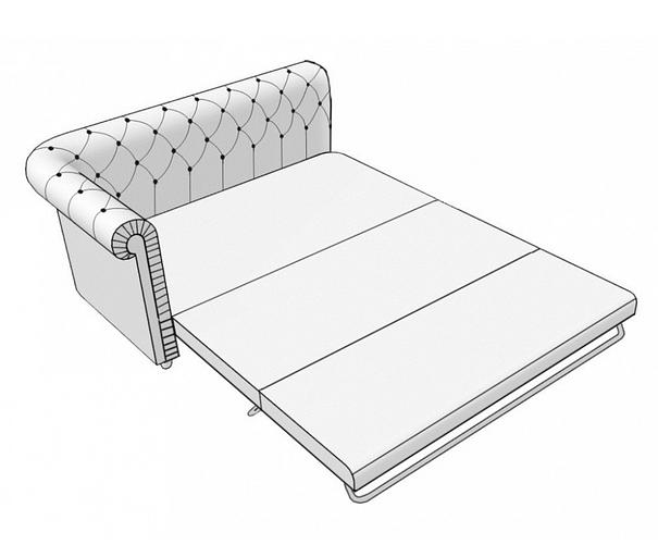 Double sofa section "Crawford" with one armrest and French folding bed mechanism, wholesale фото 1
