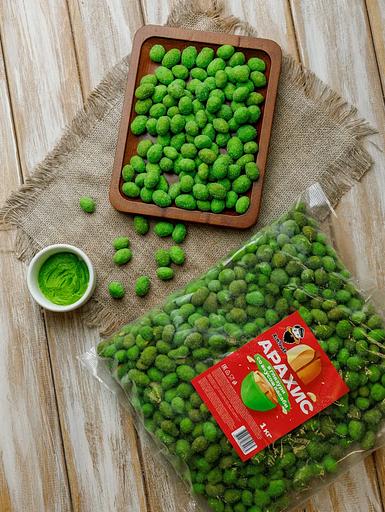 Арахис в глазури со вкусом васаби 1 кг, опт фото 1