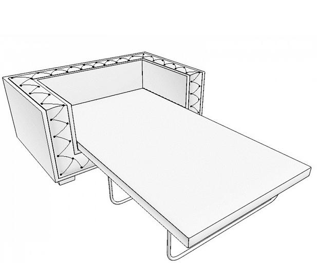 Triple sofa bed “Cliford” with French folding bed mechanism, wholesale фото 1