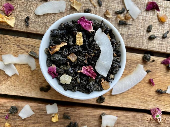 Зелёный чай CHEFTEA «Тропический ананас» с кокосом и ананасом, 250 г фото 2