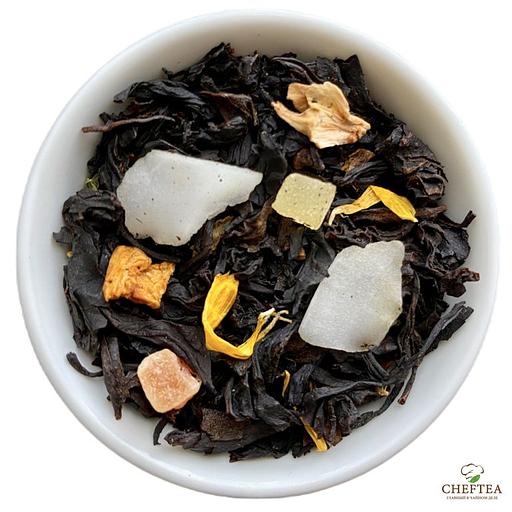 Чёрный чай CHEFTEA «Пина Колада» с кокосом и ананасом 200 г фото 1