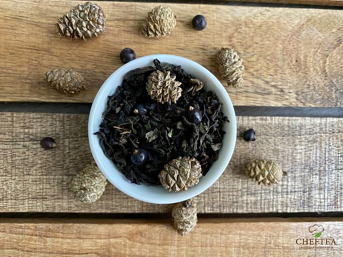 Чёрный чай CHEFTEA «Таёжный» с пуэром и шишками, 200 г фото 2