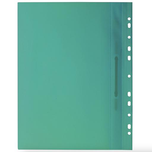 Plastic folder with perforation BRAUBERG, A4, 140/180 microns, green, wholesale фото 1