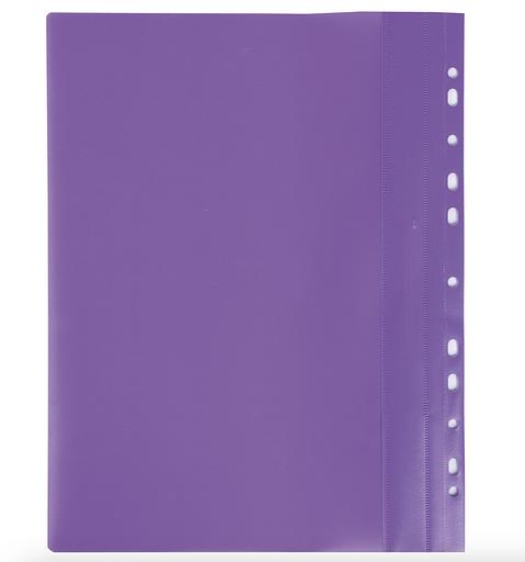 Скоросшиватель пластиковый с перфорацией BRAUBERG, А4, 140/180 мкм, фиолетовый, опт фото 1