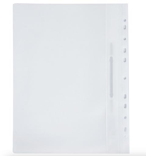 Скоросшиватель пластиковый с перфорацией BRAUBERG, А4, 140/180 мкм, белый, опт фото 2