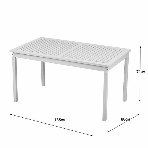Стол деревянный для сада и дачи Хольмен, Светло-серый, 135х80 см, опт фото 2