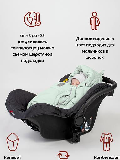 Комбинезон-конверт «Трансформер», Мята 163ШМ/2 (80 см) фото 5