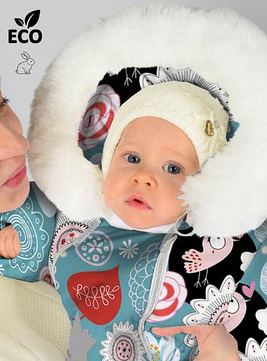 Комбинезон №193 Птички в цветах, арт 264ш/2 (80 см) фото 4