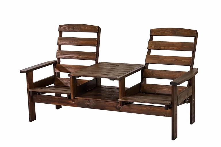 花园家具套装,木质 2 座,深棕色,Tet-A-Tet,批发 фото 1