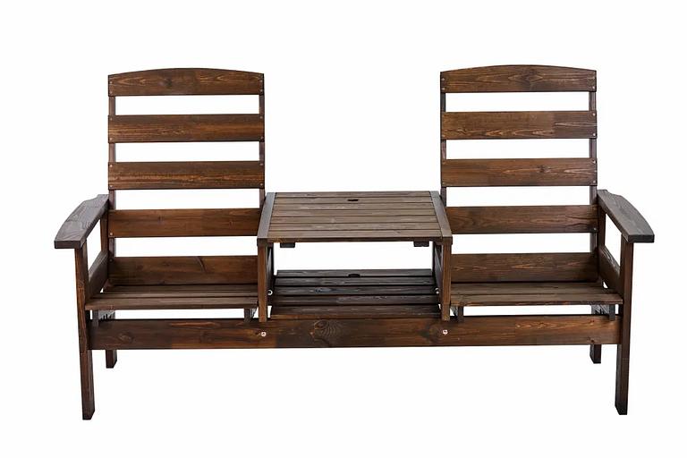 花园家具套装,木质 2 座,深棕色,Tet-A-Tet,批发 фото 2