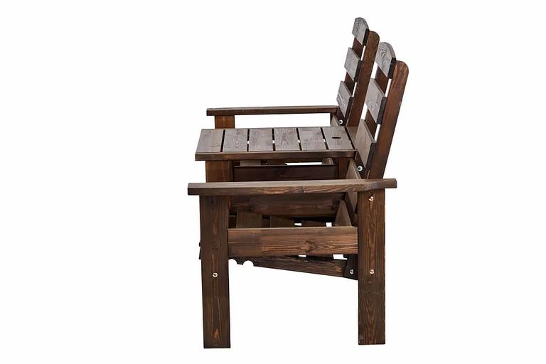 花园家具套装,木质 2 座,深棕色,Tet-A-Tet,批发 фото 3