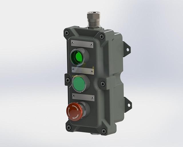 Басқару панелі (PU) жарылысқа төзімді құйылған 105x95x95 мм OPT фото 1