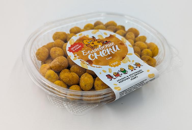 Арахис в хрустящей корочке со вкусом «Сыр», фасованный, 130 гр, опт фото 1