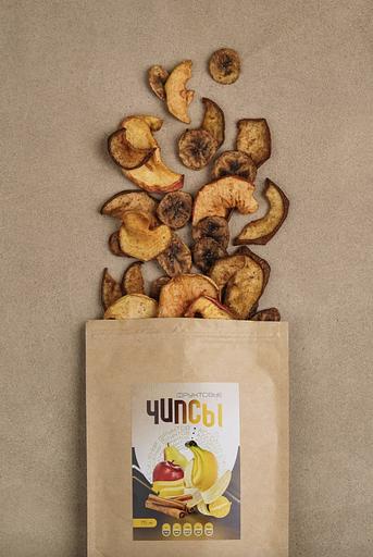 Чипсы «Сыровялов» Ассорти (яблоко, груша, банан) с сахаром и корицей 100 гр, опт фото 1