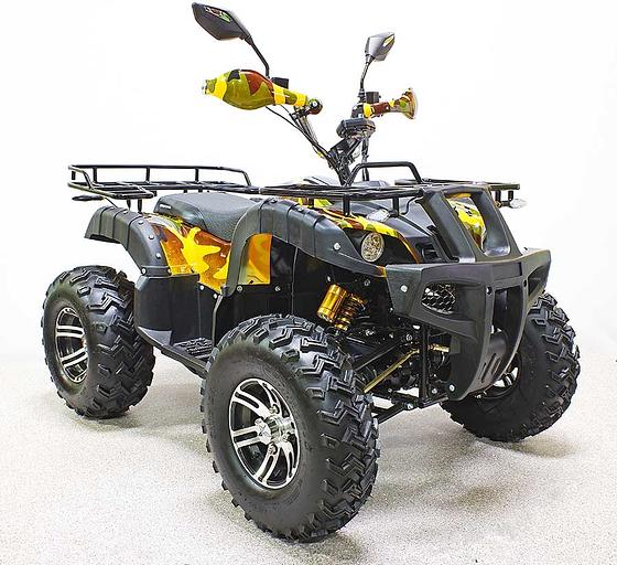 Квадроцикл GreenCamel Сахара AWD 4x4 (60V 2x2kW R10 alum Дифференциал) армейский жёлтый фото 2