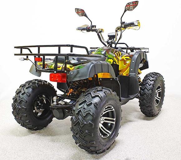 Квадроцикл GreenCamel Сахара AWD 4x4 (60V 2x2kW R10 alum Дифференциал) армейский жёлтый фото 6