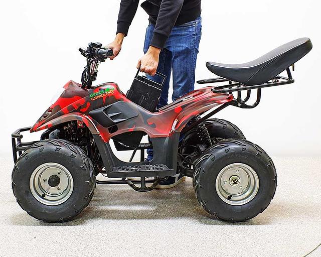 Квадроцикл GreenCamel Гоби K70 (36V 800W R7 Дифф) быстросъём, армейский красный фото 7