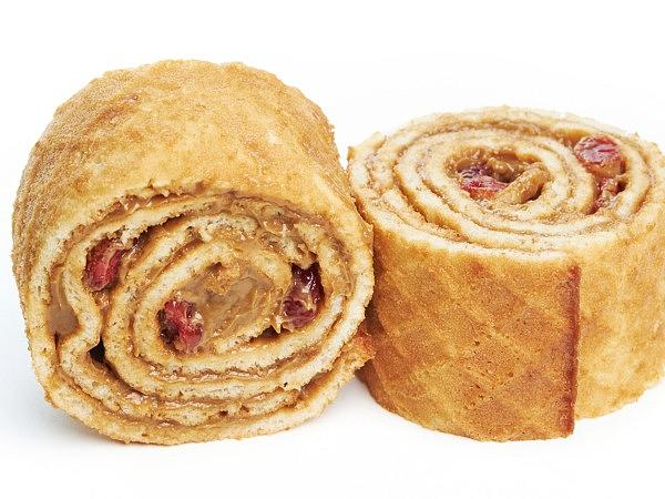 “Pancake waffles” roll with caramel filling and cherries “Dobro” OPT фото 1