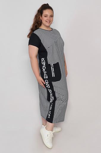 Платье Style Magro «Линия plus», тёмно-синий, опт фото 1