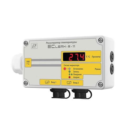 OPT тоңазытқыштарына арналған "EClerk-M-11-2Pt-HP-a-1" температураны тіркеу құрылғысы фото 1