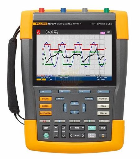 Осциллограф-мультиметр цифровой четырёхканальный 200 МГц Fluke 190-204-III, опт фото 1