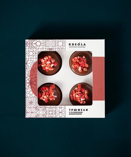 Kreola 糖果“松露草莓”手工牛奶巧克力 4 颗,85 ± 5 克,批发 фото 2