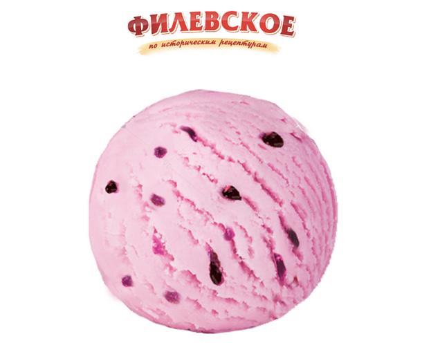 Мороженое «Филевское» пломбир с черникой, лоток 2200 гр, опт фото 1