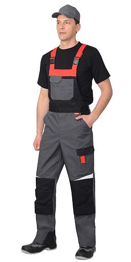 Полукомбинезон «Сириус Фаворит-Мега», темно-серый с красным и черным, опт фото 1