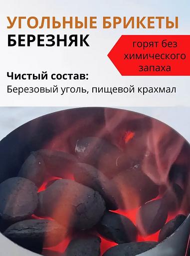 Угольные брикеты для гриля Березняк 10 кг фото 3