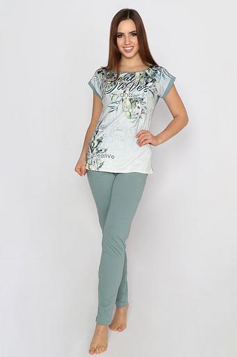 Комплект женский Style Magro «Оливки», футболка+брюки, опт фото 2