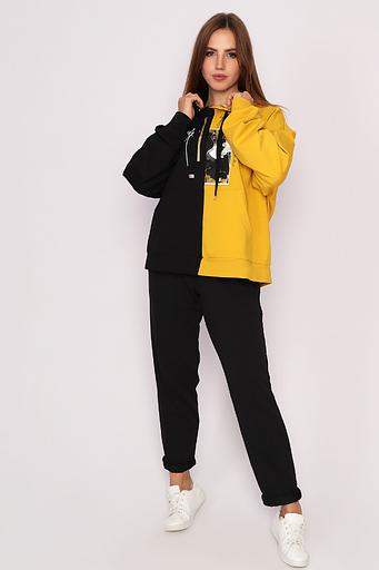 Женский сортивный комплект Style Magro «Самоцвет», чёрный, горчица, опт фото 1