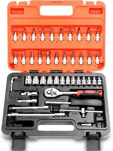 Набор инструментов 46 предметов 1/4 дюйма GOODKING 10046-K фото 1