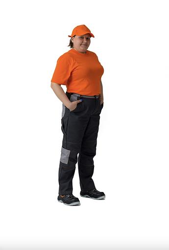 Women's work suit "Foreman" gray with orange inserts, wholesale фото 4