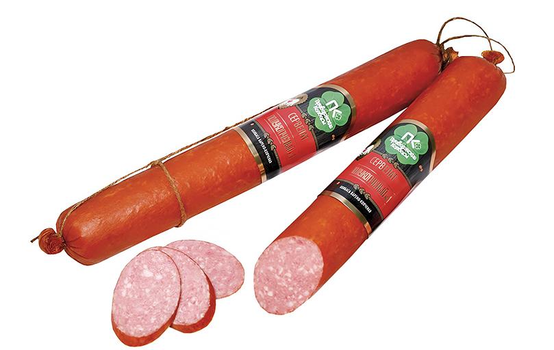 Сервелат «Полукопчёный №1» 0,5 кг вак/уп, опт фото 1