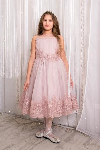 Платье «Её малышество» для девочек нарядное с драпировкой, сиреневый, 98 фото 1