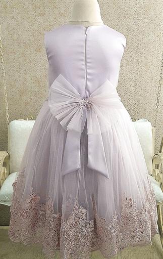 Платье «Её малышество» для девочек нарядное с драпировкой, сиреневый, 98 фото 2