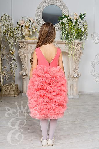 Платье «Её малышество» для девочек с пышной юбкой, коралловый, 116 фото 3