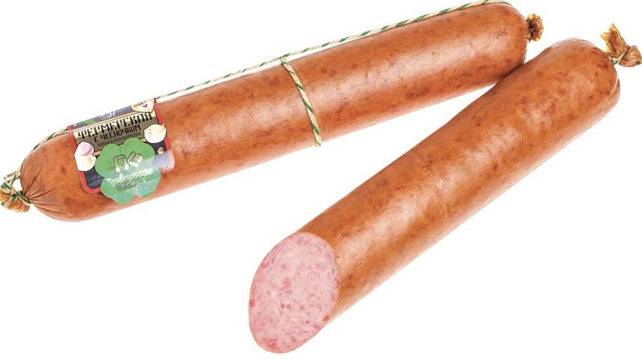 Колбаса «Фермерская с чесночком» 0,5 кг ручной вязки газ/уп, опт фото 1