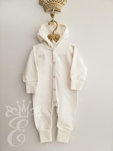 Комбинезон для малышей «Её малышество» с капюшоном, молочный, 91081НИК, опт фото 1