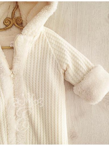 Комбинезон утеплённый для малышей «Её малышество» с капюшоном, молочный, 883-К, опт фото 3