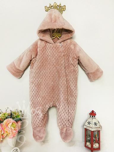 Комбинезон утеплённый для малышей «Её малышество» с капюшоном, розовый, 91212Кр, опт фото 1