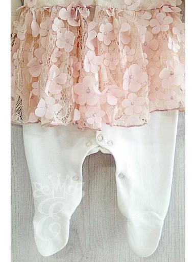 Комбинезон для девочек «Её малышество» с ободком, молочно-розовый, 902-КО, опт фото 3