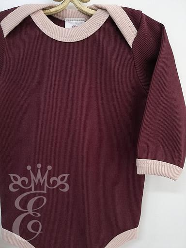 Боди для малышей «Её малышество» с длинным рукавом, бордовый, 2117БдБр, опт фото 2