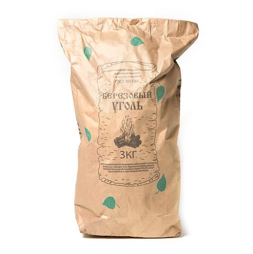 Уголь берёзовый крупнокусковой 20 л (3 кг) ОПТ фото 2