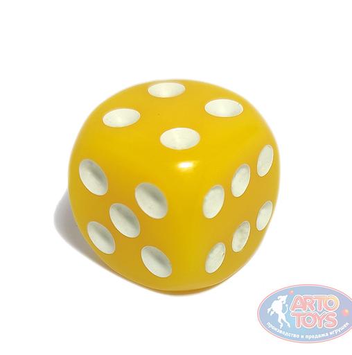 Кубик жёлтый D6 16 мм 5 шт ОПТ фото 1