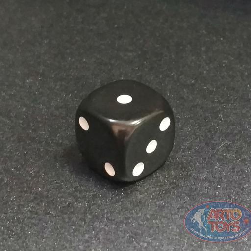 Кубик чёрный D6 16 мм 5 шт ОПТ фото 1