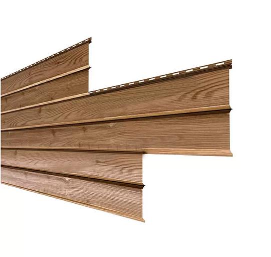 Стальной сайдинг XL-широкий, покрытие под дерево с текстурой ОПТ фото 1