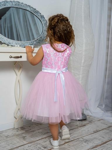 Платье для девочки Энди нарядное, розовое, 22-214_3, опт фото 2